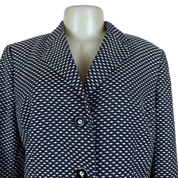 Evan- Picone Women’s Black & White Blazer & Skirt Set Classic Design Size 16 - Picture 9 of 14